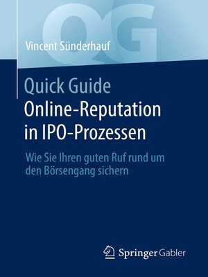 cover image of Quick Guide Online-Reputation in IPO-Prozessen